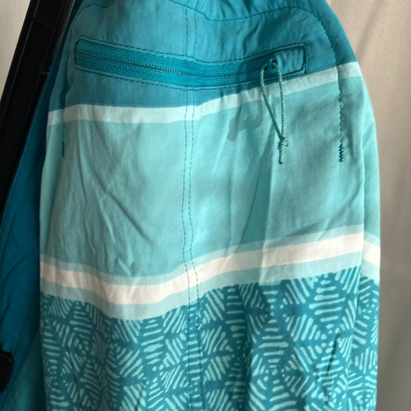 Patagonia Men’s Wavefarer Board Shorts Swim Shorts Aqua Blue Size 34 - Picture 5 of 6